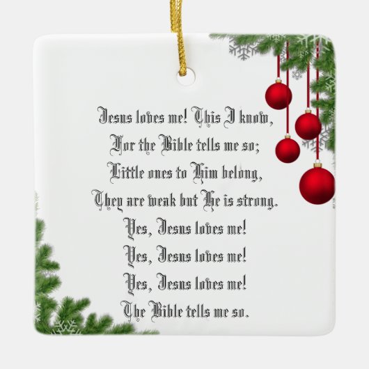 ORNEMENT EN CÉRAMIQUE JÉSUS M'AIME (Devant)