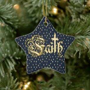 Ornement En Céramique Jésus Religion chrétienne Croix Foi Noël