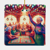Ornement En Céramique Jeu de Bingo Noël (Dos)