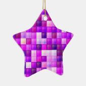 Ornement En Céramique Jeu vidéo Pixels Carré rose Motif (Droite)