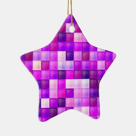 Ornement En Céramique Jeu vidéo Pixels Carré rose Motif (Droite)
