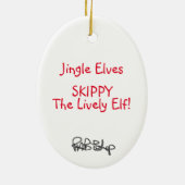 Ornement En Céramique Jingle Elves "Skippy" (Dos)