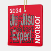 Ornement En Céramique Jiu Jitsu Expert Extraordinaire PERSONNALISÉ (Gauche)