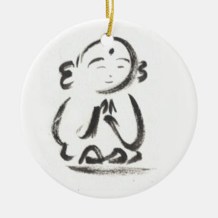 Ornement En Céramique Jizo le moine