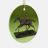 Ornement En Céramique Jockey sur un cheval (bronze) (Droite)