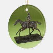 Ornement En Céramique Jockey sur un cheval (bronze) (Gauche)