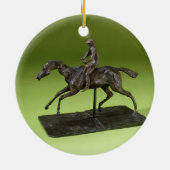 Ornement En Céramique Jockey sur un cheval (bronze) (Dos)
