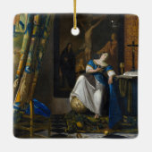 Ornement En Céramique Johannes Vermeer - Allégorie de la foi (Dos)