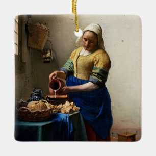 Ornement En Céramique Johannes Vermeer - La Milkmaid