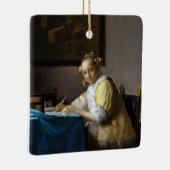 Ornement En Céramique Johannes Vermeer - Une dame écrit une lettre (Droite)
