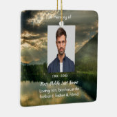 Ornement En Céramique John 11: 25, Scripture Memorial Keepsake (Droite)