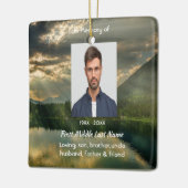 Ornement En Céramique John 11: 25, Scripture Memorial Keepsake (Gauche)