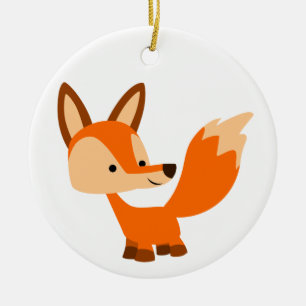 Ornement En Céramique Joli Cartoon Fox Ornament