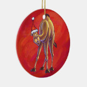 Ornement En Céramique Joli Noël Camel En Rouge (Droite)