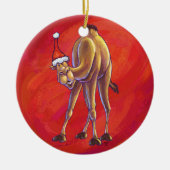 Ornement En Céramique Joli Noël Camel En Rouge (Devant)