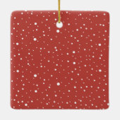 Ornement En Céramique Jolie aquarelle Maltese Père Noël Joyeux Noël (Dos)