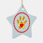 Ornement En Céramique Jolie et élégante patte or (Droite)