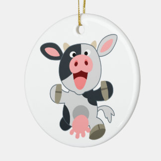 Ornement En Céramique Jolie vache caricaturale gaie