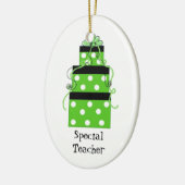 Ornement En Céramique Jolies formules pour un enseignant spécial (Gauche)