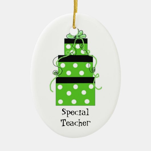 Ornement En Céramique Jolies formules pour un enseignant spécial (Devant)