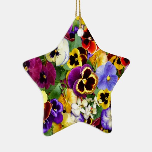 Ornement En Céramique Jolies Pansies (Droite)