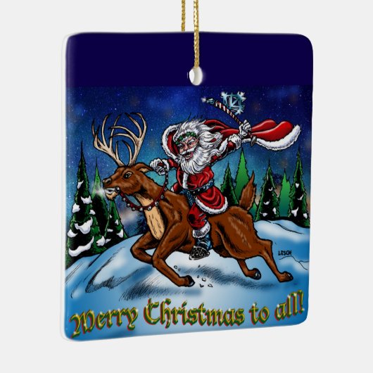 Ornement En Céramique Jolly Old Elf Ornament by Tracy Lesch (Droite)