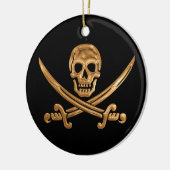 Ornement En Céramique Jolly roger d'or (Gauche)