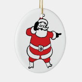 Ornement En Céramique Jolly Santa Claus appelle Reindee à Noël (Droite)