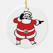 Ornement En Céramique Jolly Santa Claus appelle Reindee à Noël (Dos)