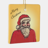 Ornement En Céramique Jolly Santa Claus with Your Text (Droite)