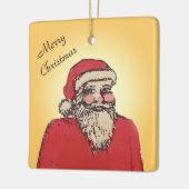 Ornement En Céramique Jolly Santa Claus with Your Text (Gauche)
