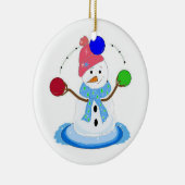 Ornement En Céramique Jongler Snowman (Droite)