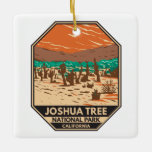 Ornement En Céramique Joshua Tree National Park Turkey Flats Sand Dunes<br><div class="desc">OEuvre vectorielle Joshua Tree. Le parc porte le nom des Josués torsadés et embrouillés de la région,  le parc côtoie le désert du Colorado à pointes de cactus et le désert de Mojave.</div>