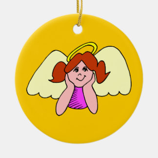 Ornement En Céramique Jote Red Hair Girl Christmas Angel