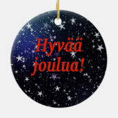 Ornement En Céramique Joulua de Hyvää ! Joyeux Noël dans le rf (Dos)