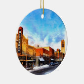 Ornement En Céramique Jour d'hiver à Ann Arbor (Droite)