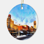 Ornement En Céramique Jour d'hiver à Ann Arbor (Gauche)