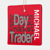 Ornement En Céramique Jour Trader Extraordinaire PERSONNALISÉ (Gauche)