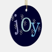 Ornement En Céramique Joy Holiday Keepsaké Ornament (Droite)