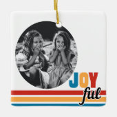 Ornement En Céramique Joyeuse photo Ornament de Noël (Devant)