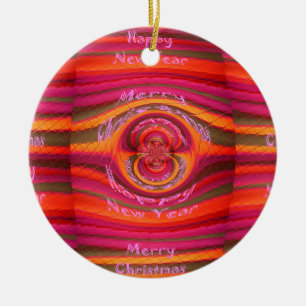 Ornement En Céramique Joyeuses couleurs Joyeux Noël Bonne année design