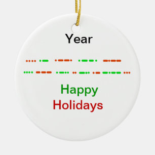 Ornement En Céramique Joyeuses fêtes dans l'ornement de Noël de Morse