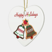 Ornement En Céramique Joyeuses fêtes Noël Cookie Bells (Gauche)