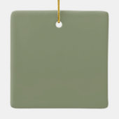 Ornement En Céramique Joyeuses fêtes Noël Sage Vert Personnalité Nom (Dos)