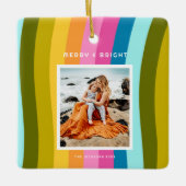 Ornement En Céramique Joyeux arc-en-ciel moderne et vertical lumineux (Devant)