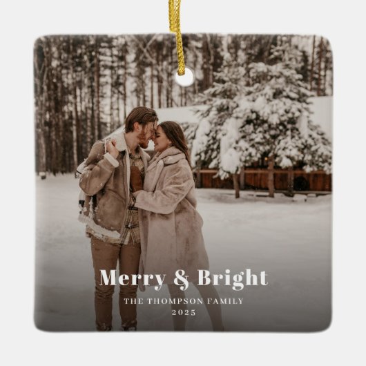 Ornement En Céramique Joyeux et brillant photo Dark Dusky (Devant)