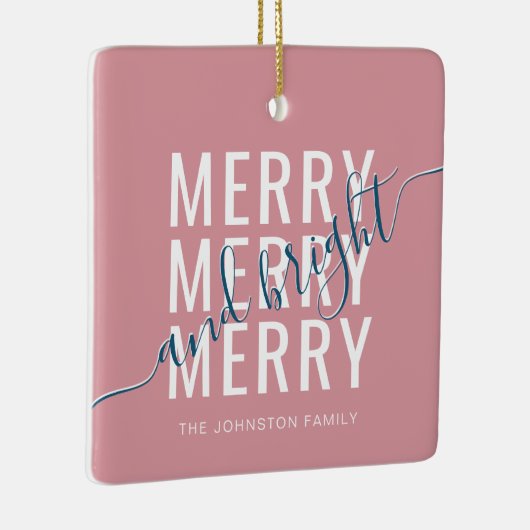 Ornement En Céramique Joyeux et lumineux Noël (Droite)