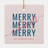 Ornement En Céramique Joyeux et lumineux Noël (Dos)