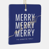 Ornement En Céramique Joyeux et lumineux Noël (Droite)