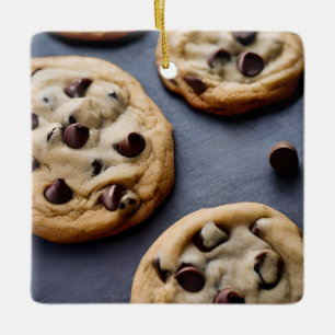 Ornement En Céramique Joyeux feuilletage de Noël   Funny Cookie Pun